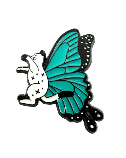Broche Chat Papillon II - Accessoire fantaisiste pour les amoureux des chats