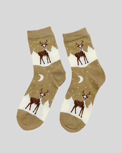Chaussettes - Renne festif II - Joie des fêtes
