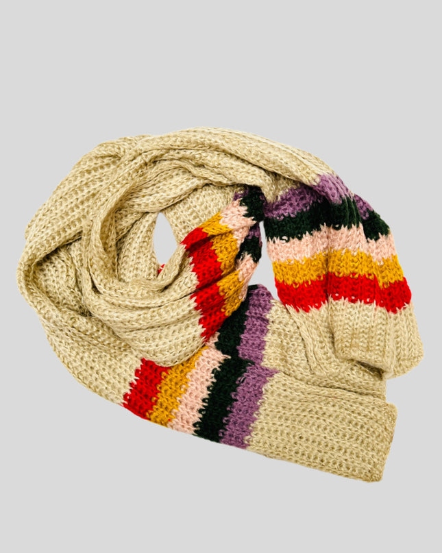 Écharpe tricotée beige Accessoires pour tous