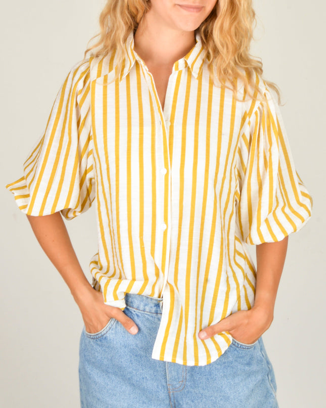Chemisier rayé - Citron | Collection limitée pour tous les âges