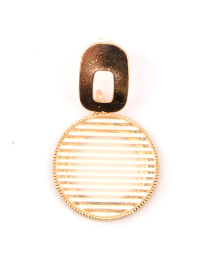 Boucles d'oreilles rayées - Beige