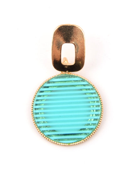 Boucles d'oreilles rayées - Bleues