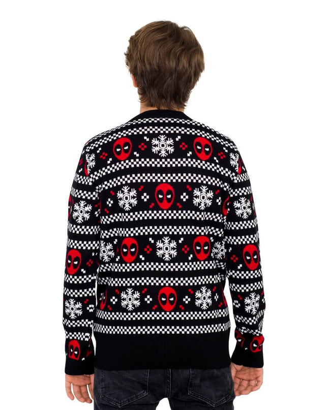Pull de Noël moche à rayures Deadpool Holiday