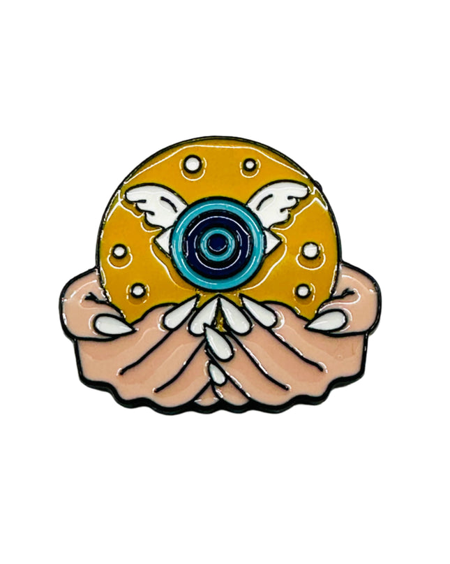 Broche œil boule de cristal - Accessoire mystique pour collectionneurs