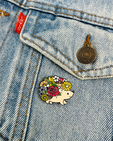 Broche - Hérisson en fleurs | Accessoires de pyjama pour toute la famille