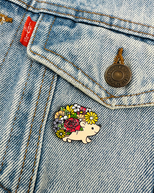 Broche - Hérisson en fleurs | Accessoires de pyjama pour toute la famille