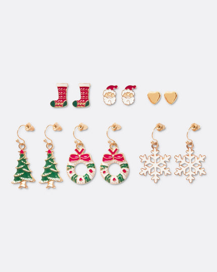 Boucles d'oreilles de Noël assorties (lot de 6)