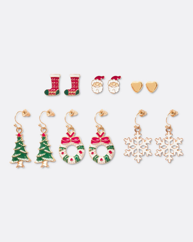 Boucles d'oreilles de Noël assorties (lot de 6)