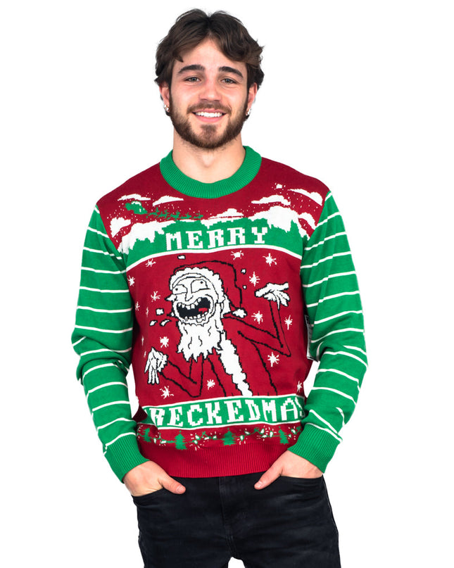 Pull de Noël moche Rick et Morty Joyeux Noël raté