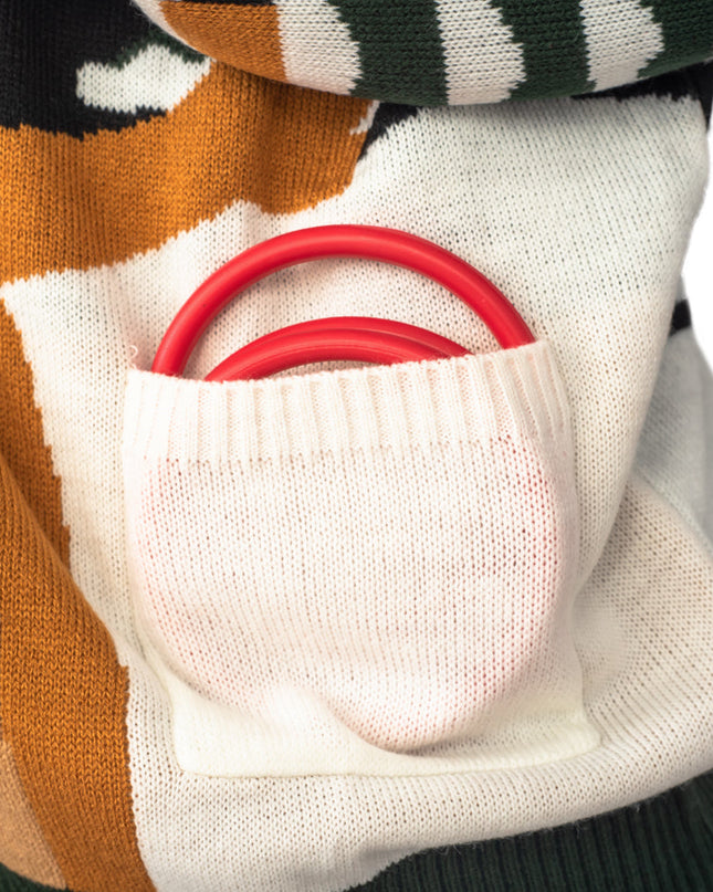 Jeu de lancer d'anneaux de renne en 3D Pull de Noël moche