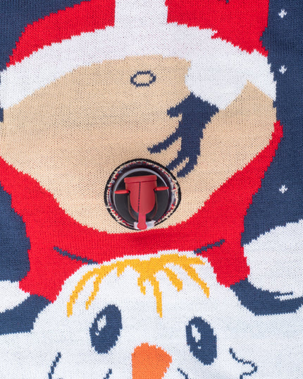 Père Noël qui urine, boisson, pull de Noël moche