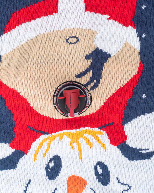 Père Noël qui urine, boisson, pull de Noël moche