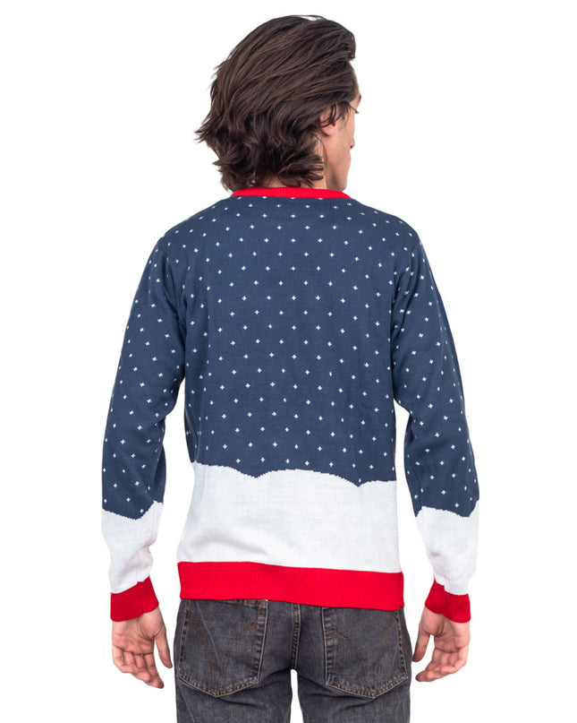 Père Noël qui urine, boisson, pull de Noël moche