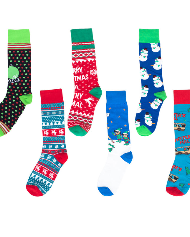 Lot de 6 paires de chaussettes de Noël moches