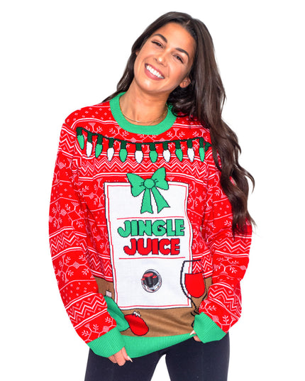 Pull de Noël moche sur le thème de la boisson Jingle Juice
