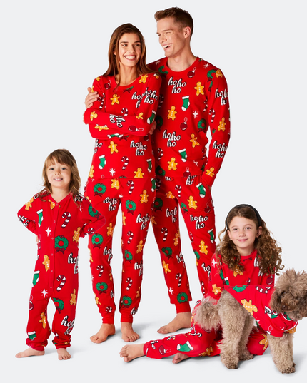 Pyjamas de Noël rouges Hohoho pour toute la famille