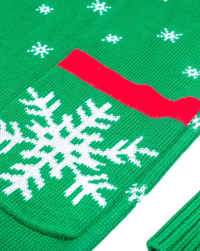 Robe pull de Noël moche pour femme à motif flocons de neige festifs