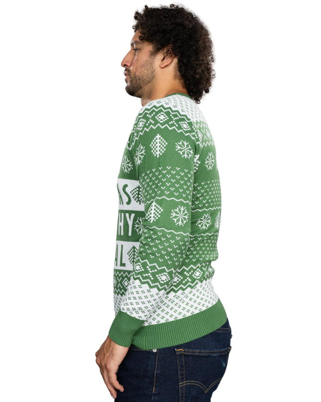 Pull de Noël unisexe vert animal sale