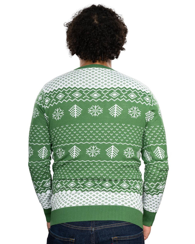 Pull de Noël unisexe vert animal sale