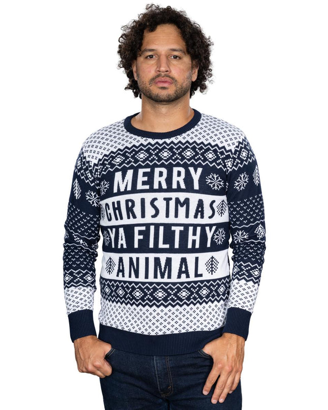 Pull de Noël unisexe Filthy Animal Navy