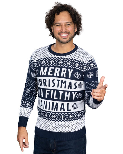 Pull de Noël unisexe Filthy Animal Navy