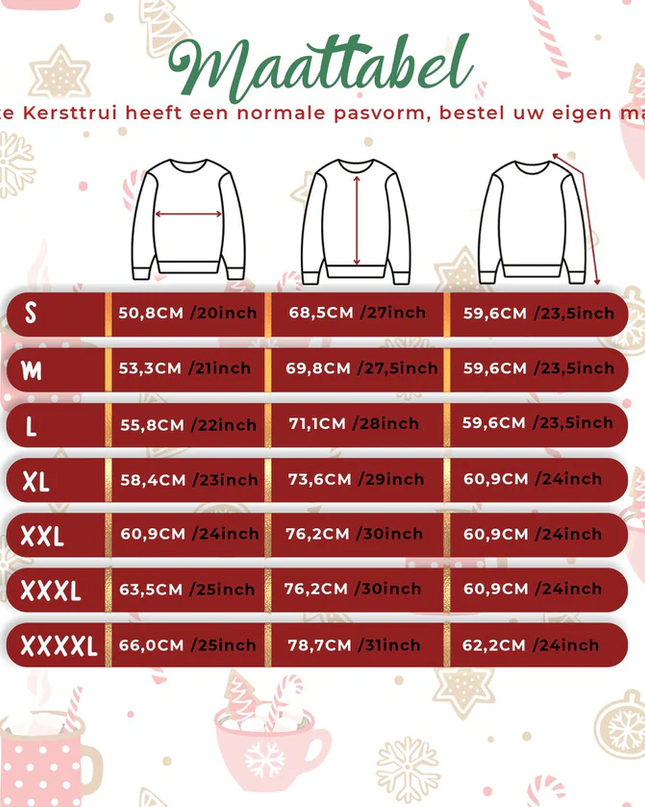 Pull de Noël rouge classique - Homme