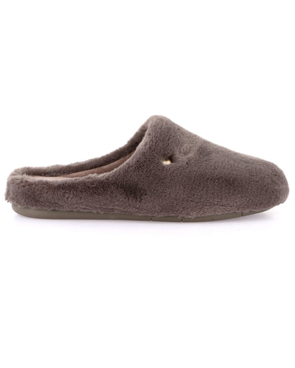 Pantoufles en fausse fourrure pour femmes Grünland - Taupe | Confort et chaleur pour les fêtes