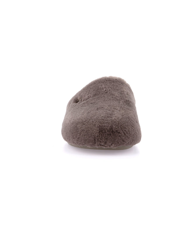 Pantoufles en fausse fourrure pour femmes Grünland - Taupe | Confort et chaleur pour les fêtes