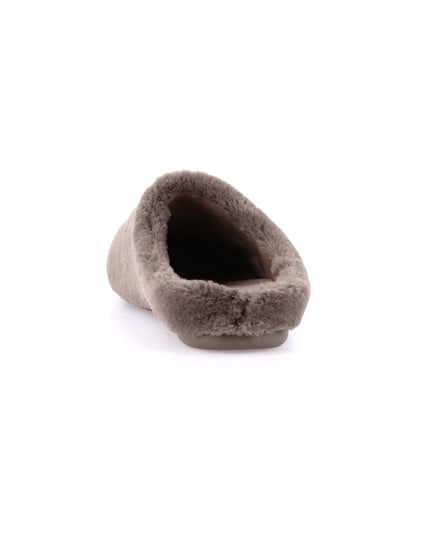 Pantoufles en fausse fourrure pour femmes Grünland - Taupe | Confort et chaleur pour les fêtes