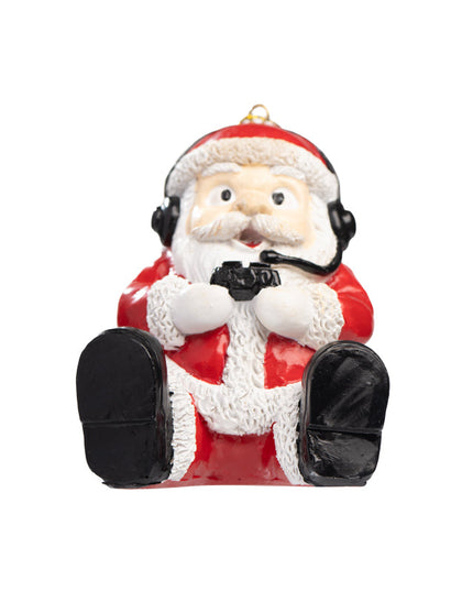 Ornement de sapin de Noël du Père Noël Gamer