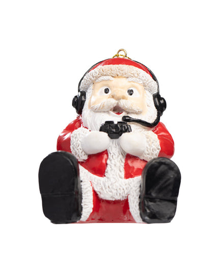 Ornement de sapin de Noël du Père Noël Gamer