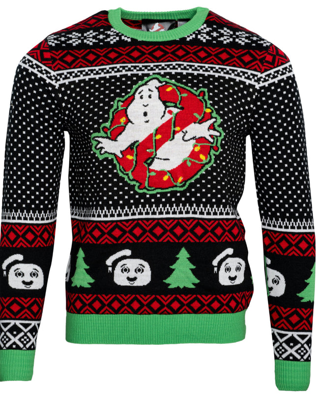 Pull de Noël moche lumineux Ghostbusters