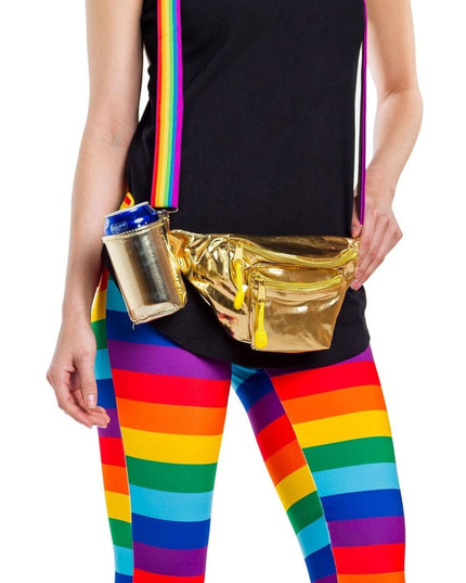 The Gold Rainbow Fanny Pack and Suspenders
