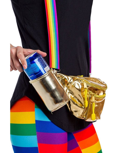The Gold Rainbow Fanny Pack and Suspenders