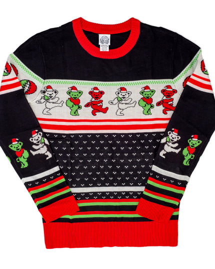 Pull de Noël ringard et moche avec des ours dansants Grateful Dead