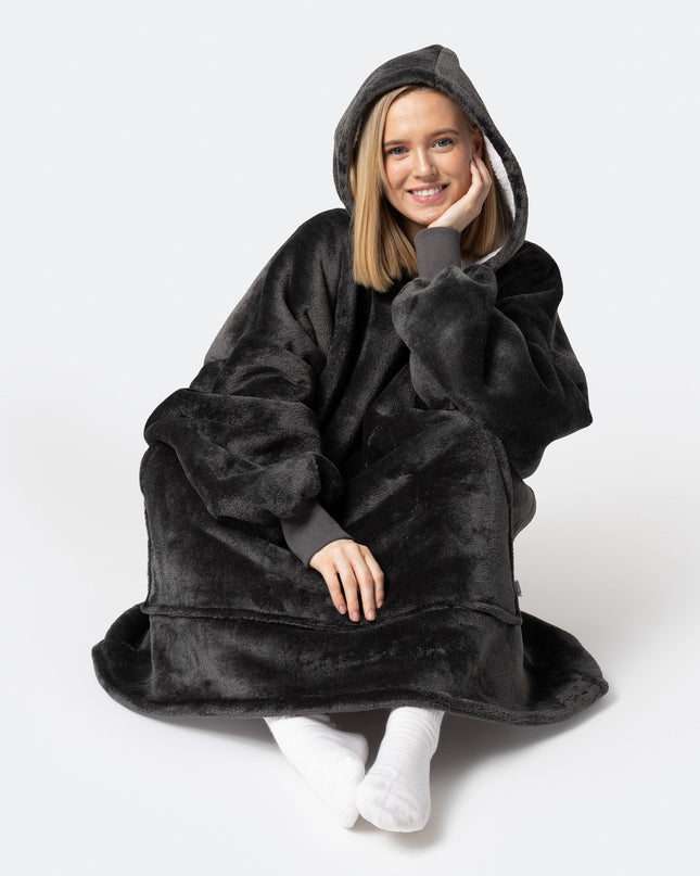 Sweat à capuche HappyHoodie gris pour adultes - Confort classique