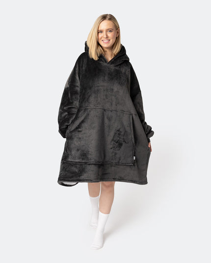 Sweat à capuche HappyHoodie gris pour adultes - Confort classique