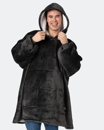 Sweat à capuche HappyHoodie gris pour adultes - Confort classique