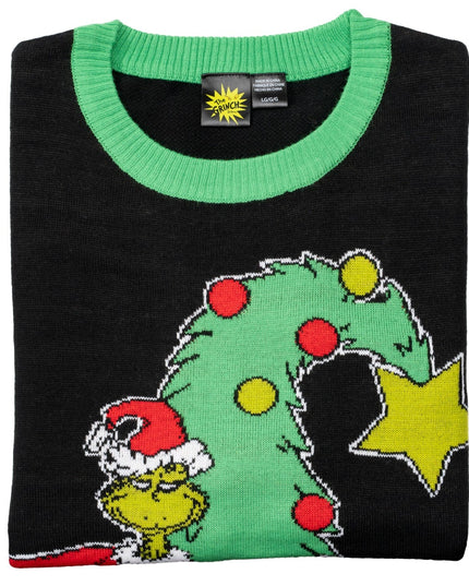 Pull de Noël unisexe Grinch sapin de Noël moche