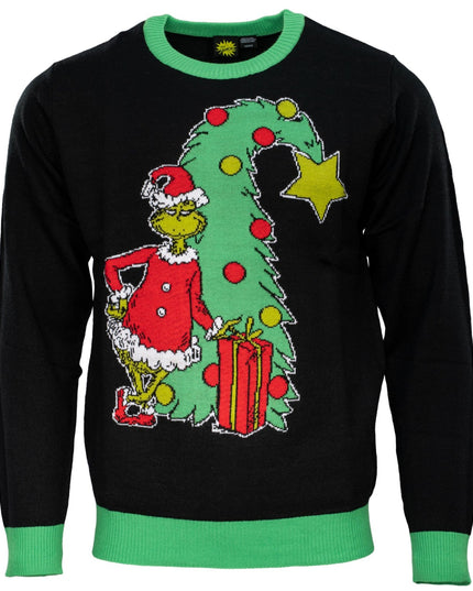 Pull de Noël unisexe Grinch sapin de Noël moche