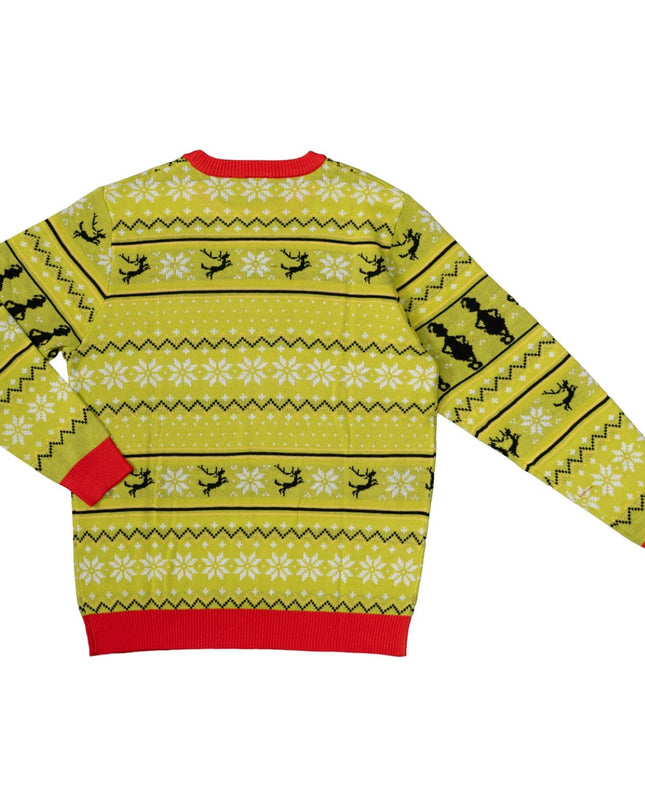 Pull de Noël moche pour adulte avec bonnet de Père Noël Grinch
