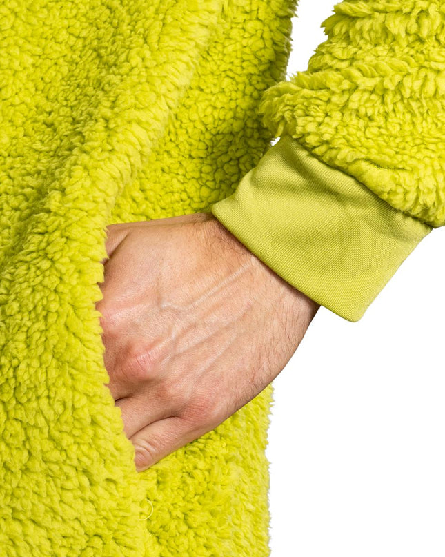 Combinaison en sherpa Grinch avec fermeture éclair sur la tête