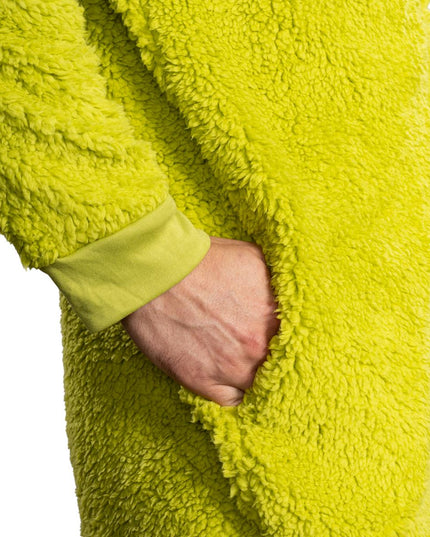 Combinaison en sherpa Grinch avec fermeture éclair sur la tête