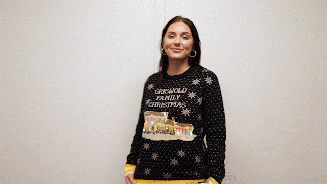 Pull de Noël moche de la famille Griswold avec lumières LED