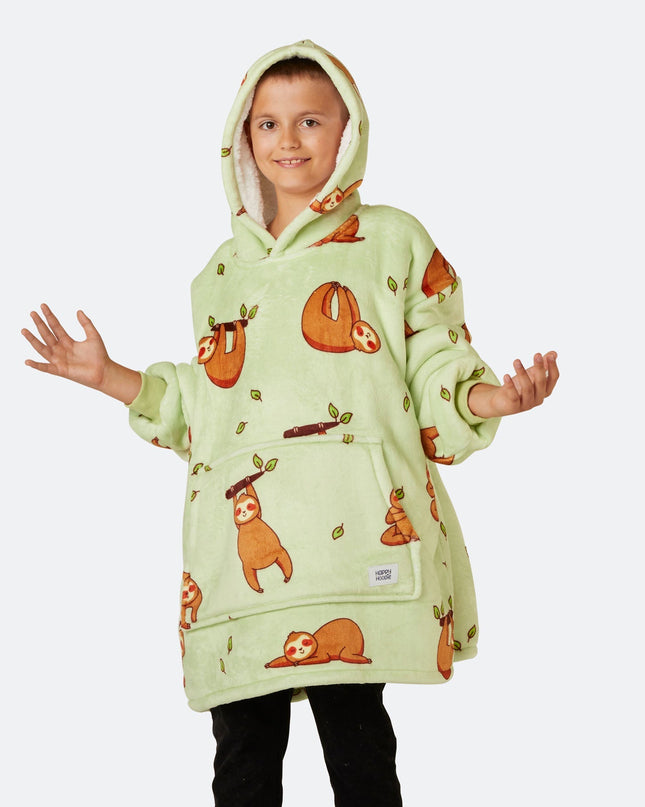 Sweat à capuche paresseux HappyHoodie pour enfants, idéal pour se détendre confortablement