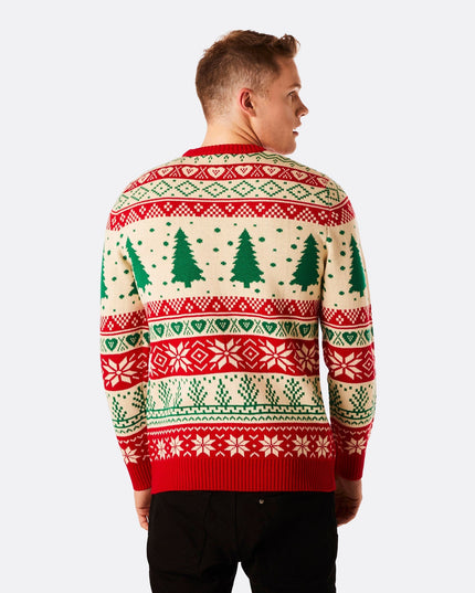 Pull de Noël pour homme « Rentrer à la maison en voiture » ​​pour un esprit festif