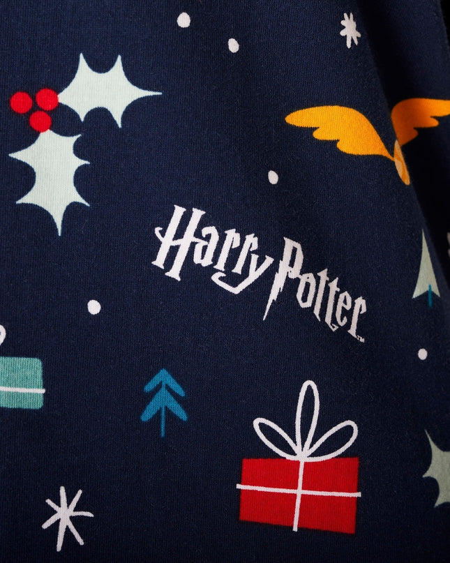 Pyjamas bleus Harry Potter pour toute la famille | Ensemble de nuit magique pour les fêtes