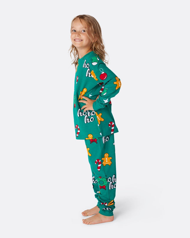 Pyjamas de Noël verts Hohoho pour toute la famille | Vêtements de nuit amusants pour les fêtes