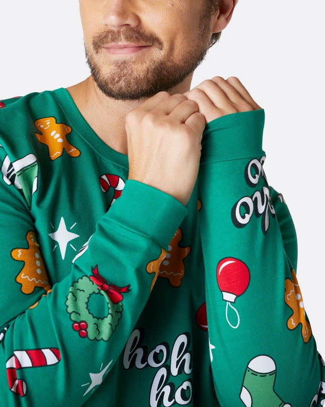 Pyjamas de Noël verts Hohoho pour toute la famille