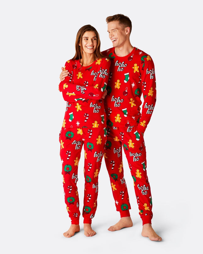 Pyjama de Noël rouge Hohoho pour femmes